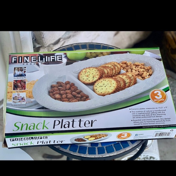 FINELIFE Divided Snack Platter NEW - Picture 2 of 4